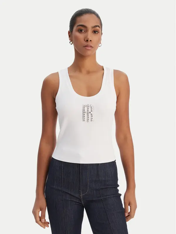 Fracomina Fracomina Top FP26ST2003J42701 Bijela Slim Fit