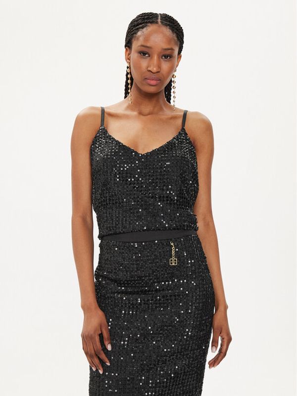 Fracomina Fracomina Top FQ24ST2003W708N6 Crna Regular Fit