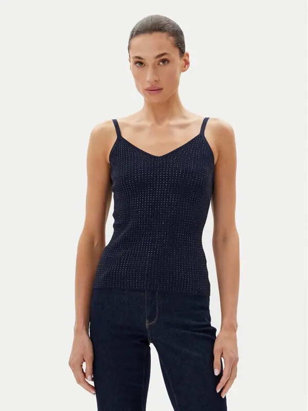 Fracomina Fracomina Top FR25ST4006K410J9 Tamnoplava Slim Fit