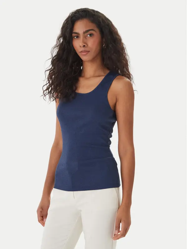 Fracomina Fracomina Top FS26ST4011K420Q7 Tamnoplava Slim Fit