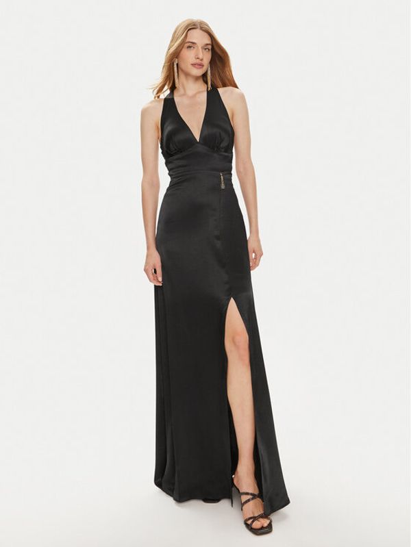 Fracomina Fracomina Večernja haljina FQ24SD3024W45101 Crna Slim Fit