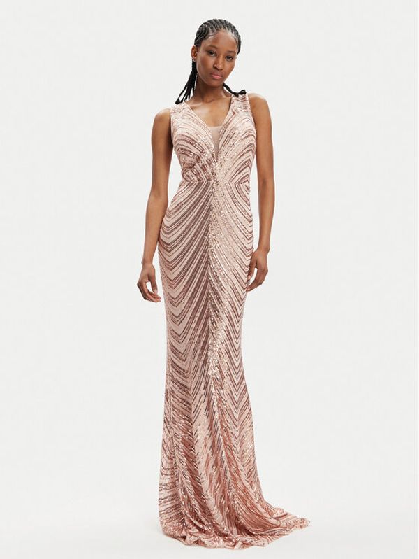 Fracomina Fracomina Večernja haljina FQ24SD3029W66701 Ružičasta Slim Fit