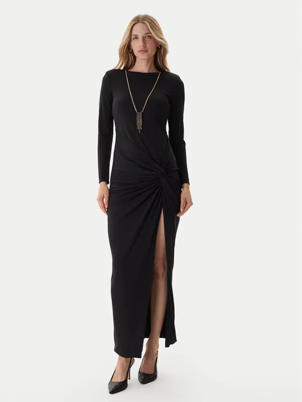 Fracomina Fracomina Večernja haljina FQ25WD3006W62601 Crna Slim Fit
