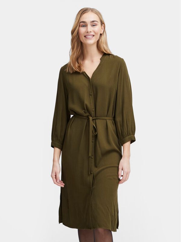 Fransa Fransa Haljina košulja 20613327 Zelena Regular Fit