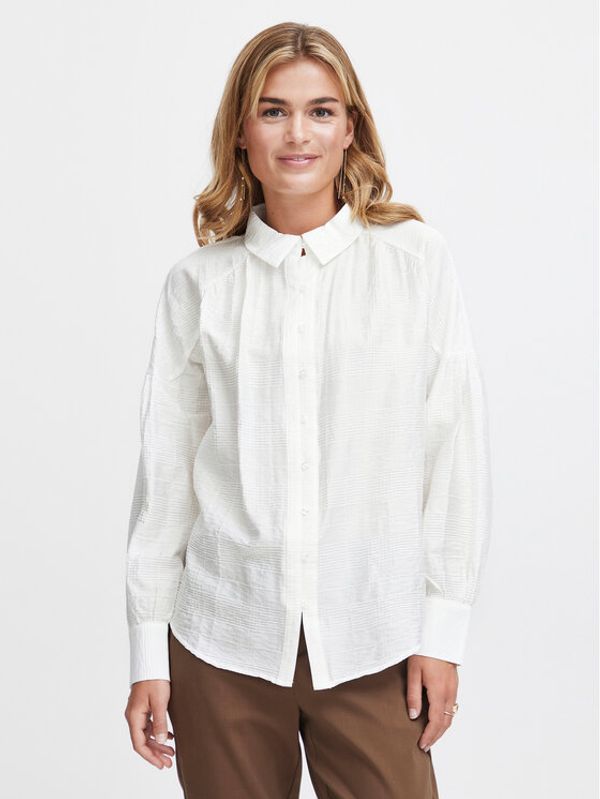 Fransa Fransa Košulja 20612828 Bijela Relaxed Fit