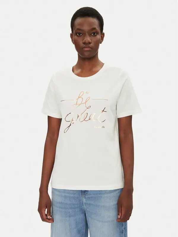 Fransa Fransa T-shirt 20615334 Bijela Regular Fit
