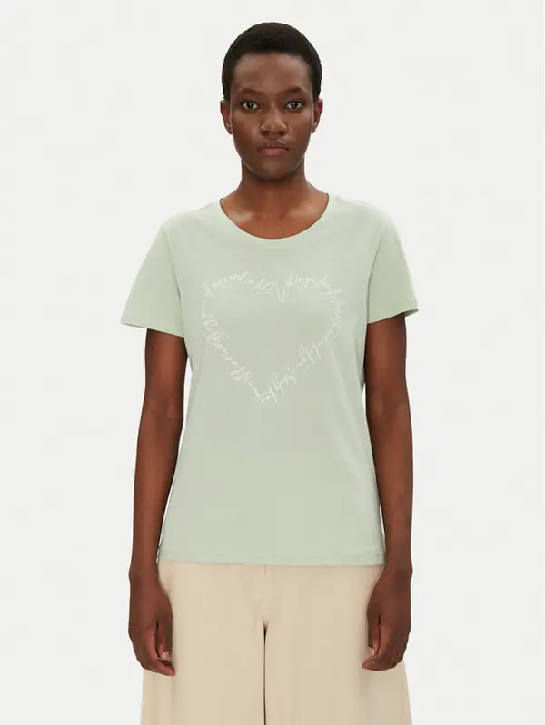 Fransa Fransa T-shirt 20615482 Zelena Regular Fit