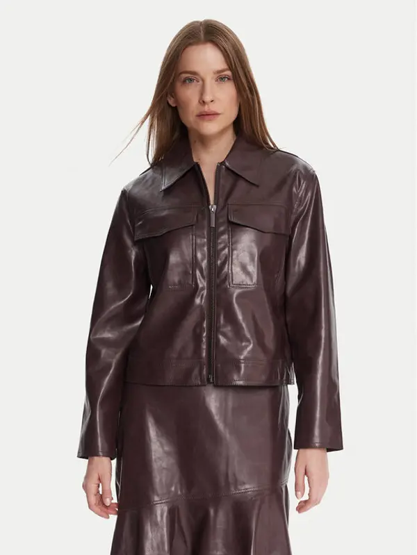 French Connection French Connection Jakna od imitacije kože Price 75ZAL 60 Tamnocrvena Regular Fit