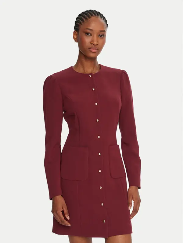 French Connection French Connection Koktel haljina 71ZEU Tamnocrvena Regular Fit