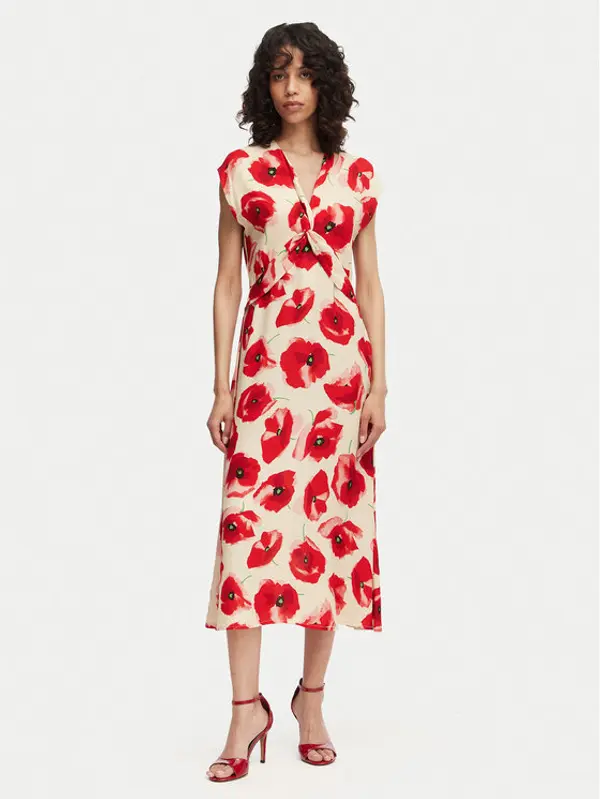 French Connection French Connection Ljetna haljina Poppy 719G6 Crvena Regular Fit