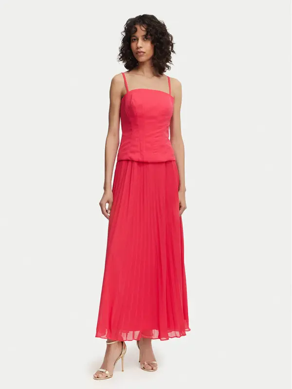French Connection French Connection Večernja haljina Tiana 719H9 Tamno roza Slim Fit