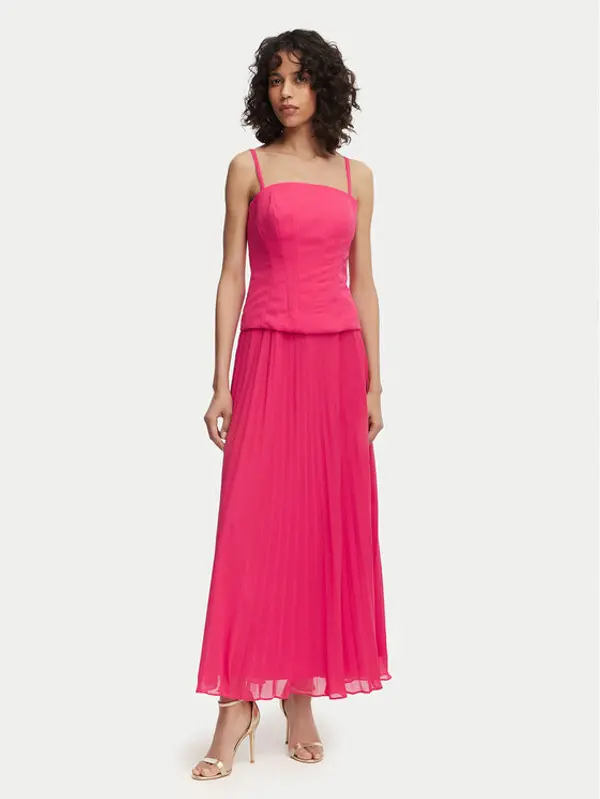 French Connection French Connection Večernja haljina Tiana 719H9 Tamno roza Slim Fit