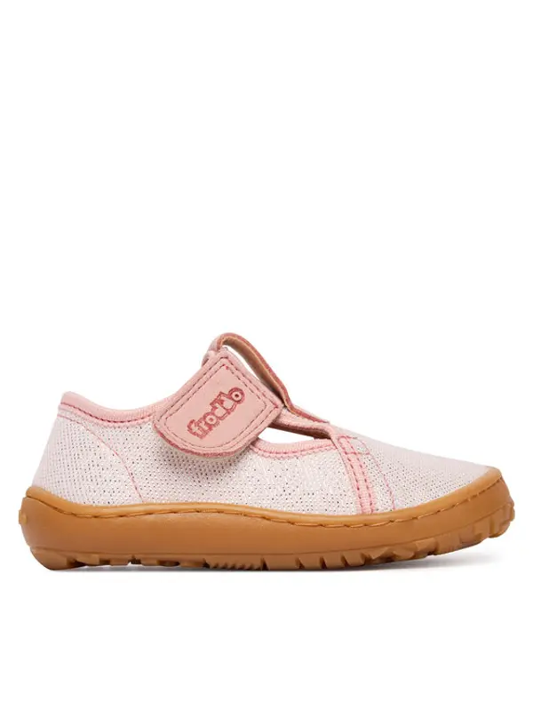 froddo Froddo Papuče Barefoot Canvas T-Bar G1700439-2 M Ružičasta