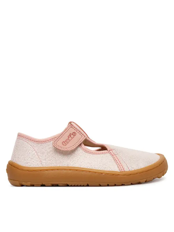 froddo Froddo Papuče Barefoot Canvas T-Bar G1700439-2 S Ružičasta