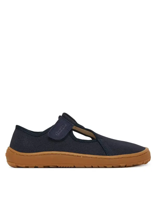 froddo Froddo Papuče Barefoot Canvas T-Bar G1700439 D Tamnoplava