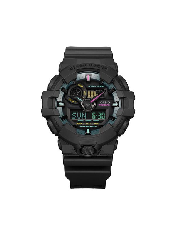 G-Shock G-Shock Sat Multi-Fluorescent Accents GA-700MF-1AER Crna