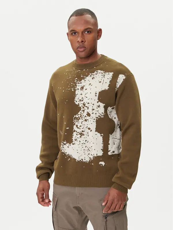 G-Star Raw G-Star Raw Džemper Sprayed 89 D27772-D488 Zelena Relaxed Fit