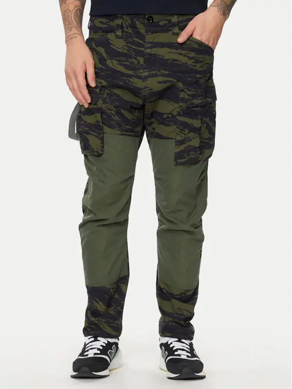 G-Star Raw G-Star Raw Hlače 3D Cargo 2.0 D24308-D386-G393 Zelena Tapered Fit
