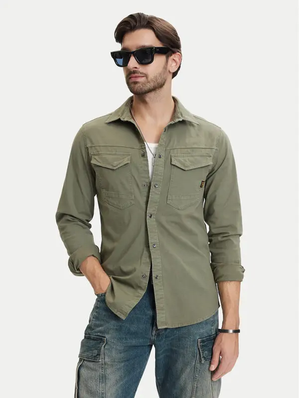 G-Star Raw G-Star Raw Košulja Dakota D23616-D920 Zelena Slim Fit