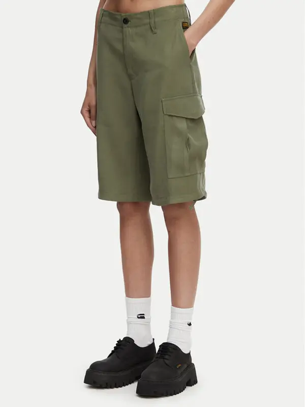 G-Star Raw G-Star Raw Kratke hlače Bermuda Cargo D29016-D522 Tamno zelena Relaxed Fit