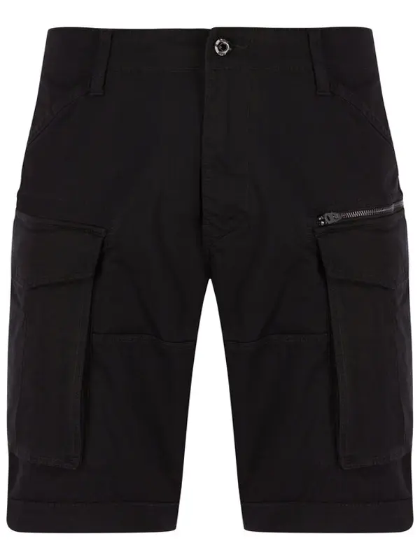 G-Star Raw G-Star Raw Kratke hlače Rovic Zip D08566-5126-990 Crna Relaxed Fit