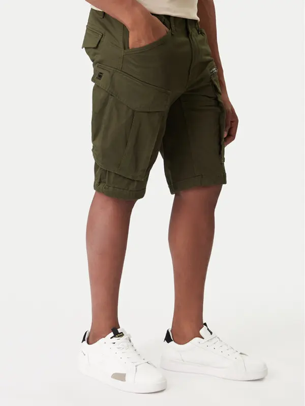 G-Star Raw G-Star Raw Kratke hlače Rovic Zip D26214-5126 6059 Kaki Relaxed Fit