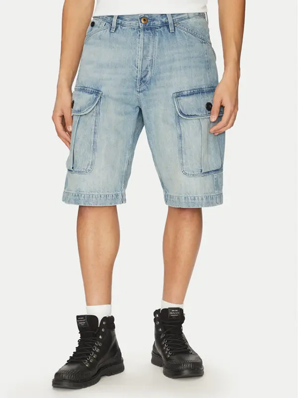 G-Star Raw G-Star Raw Kratke traperice Bend 3D Cargo D26528-D788 H119 Svijetloplava Relaxed Fit