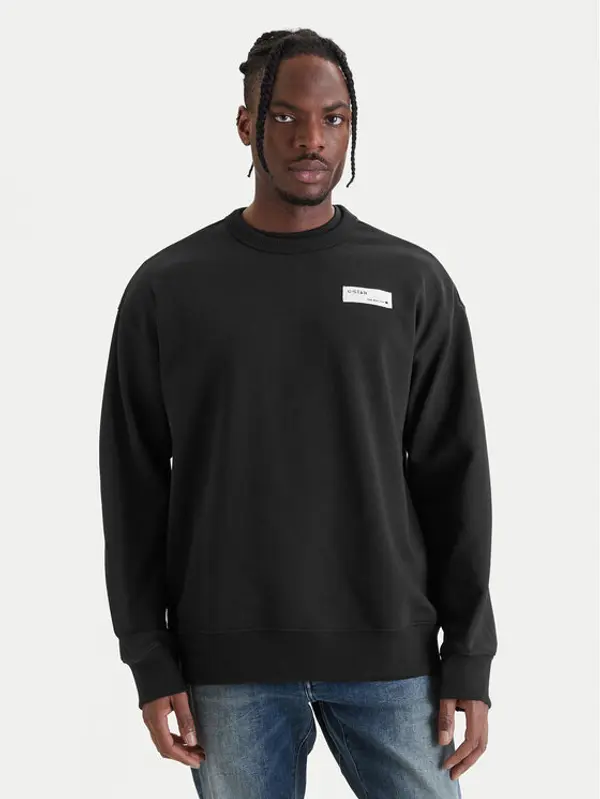 G-Star Raw G-Star Raw Majica dugih rukava HB Badge D28660-E209 Crna Relaxed Fit