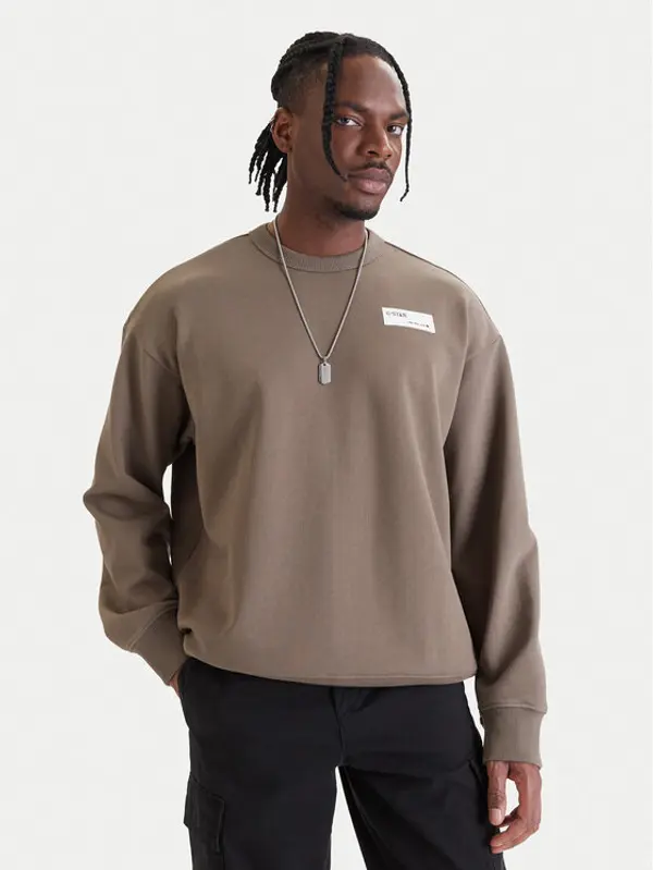 G-Star Raw G-Star Raw Majica dugih rukava HB Badge D28660-E209 Zelena Relaxed Fit