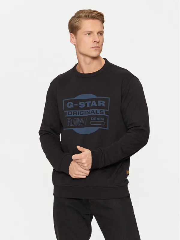 G-Star Raw G-Star Raw Majica dugih rukava Originals D25441-D797 Crna Regular Fit