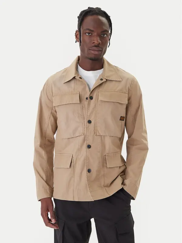 G-Star Raw G-Star Raw Prijelazna jakna 4 Pkt Overshirt D26429-D387 Bež Slim Fit