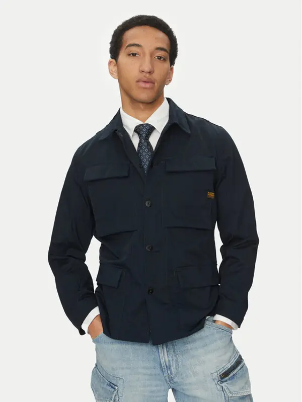 G-Star Raw G-Star Raw Prijelazna jakna 4 Pkt Overshirt D26429-D387 Tamnoplava Slim Fit