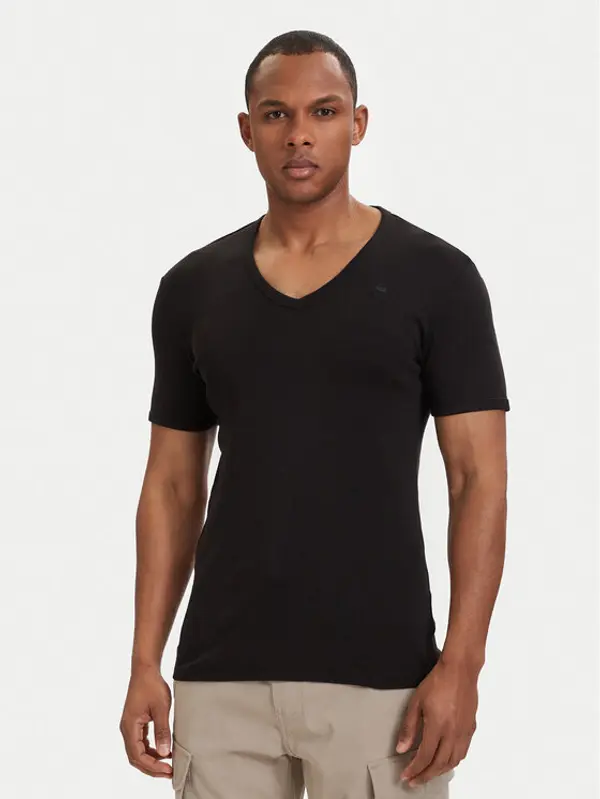 G-Star Raw G-Star Raw Set t-shirt majica﻿ Base D07207-124 Crna Slim Fit