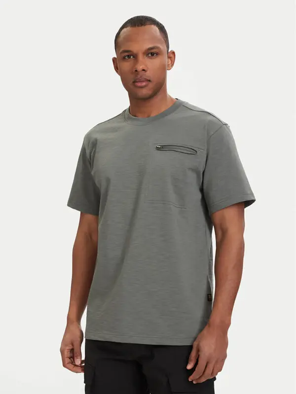 G-Star Raw G-Star Raw T-shirt Distressed D28891-E512 Tamno zelena Regular Fit