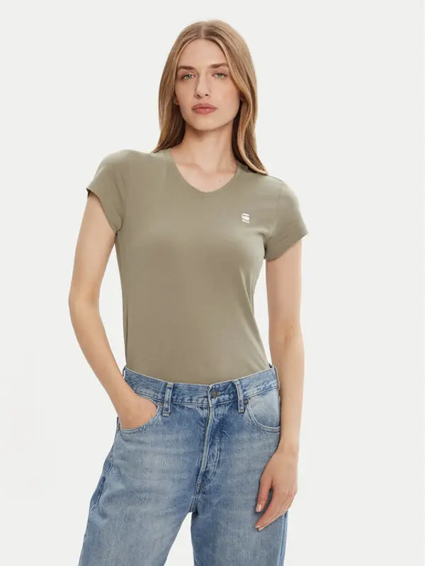 G-Star Raw G-Star Raw T-shirt Eyben D24533-4107 Zelena Slim Fit