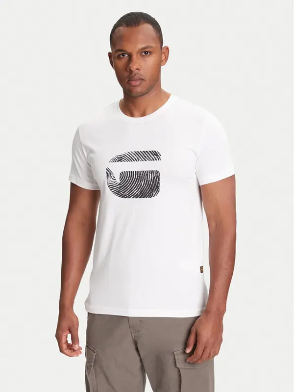 G-Star Raw G-Star Raw T-shirt Finger Print Burger D26041-C506 Bijela Regular Fit