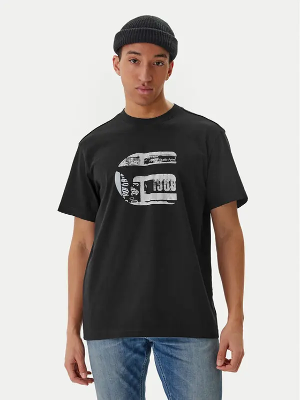 G-Star Raw G-Star Raw T-shirt G Icon Graphic D28823-E385 Crna Regular Fit