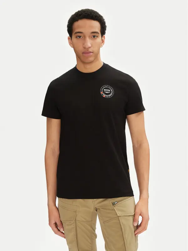 G-Star Raw G-Star Raw T-shirt Gauge D25972-C336 6484 Crna Regular Fit