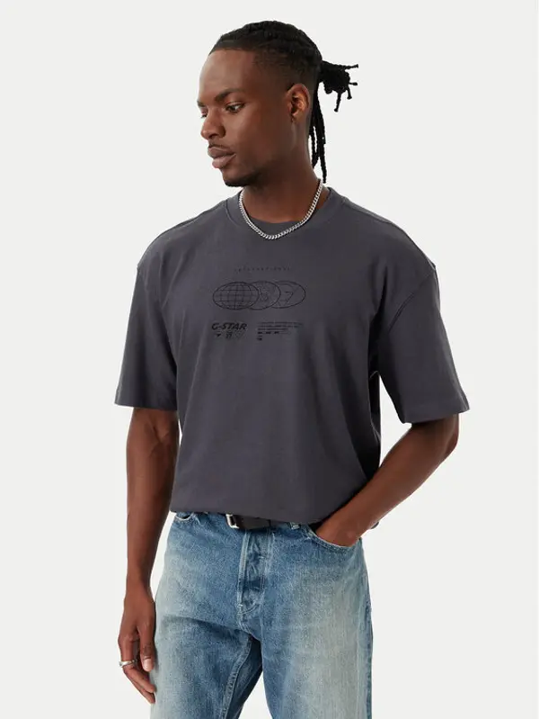 G-Star Raw G-Star Raw T-shirt Globes D28920-E508 Tamno siva Relaxed Fit