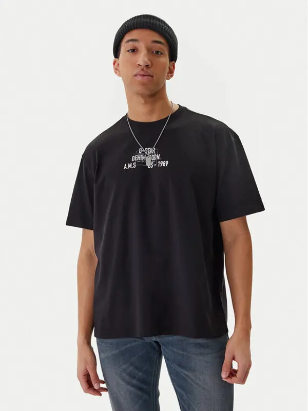 G-Star Raw G-Star Raw T-shirt Multi Technique D29296-E385 Crna Relaxed Fit