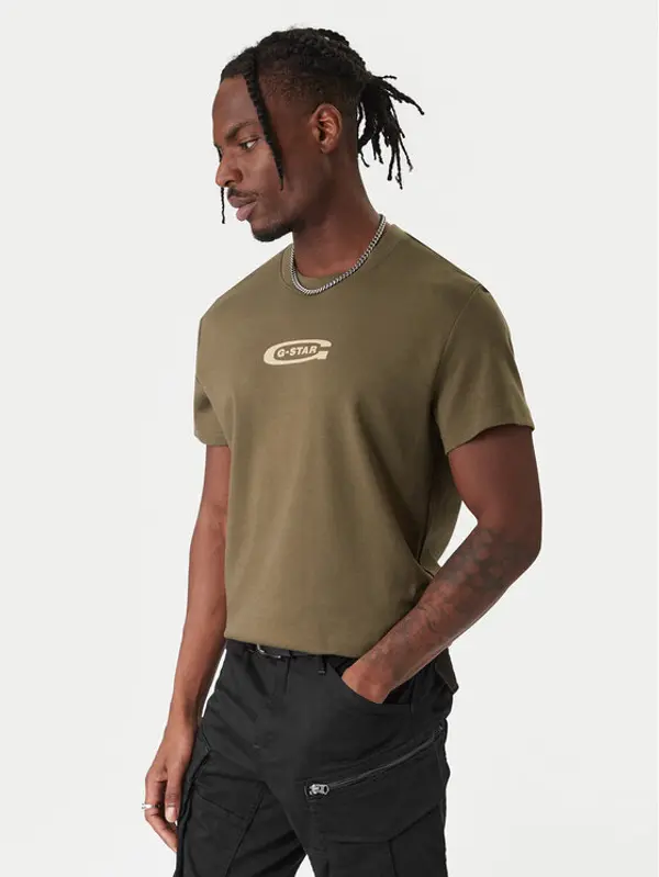 G-Star Raw G-Star Raw T-shirt Old Skool D25967-C812 Zelena Regular Fit