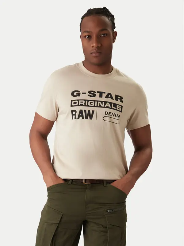 G-Star Raw G-Star Raw T-shirt Originals D25969-C506 1214 Bež Regular Fit
