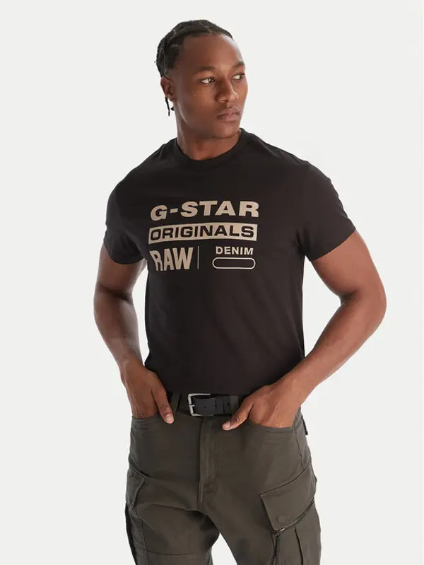 G-Star Raw G-Star Raw T-shirt Originals D25969-C506 1214 Crna Regular Fit