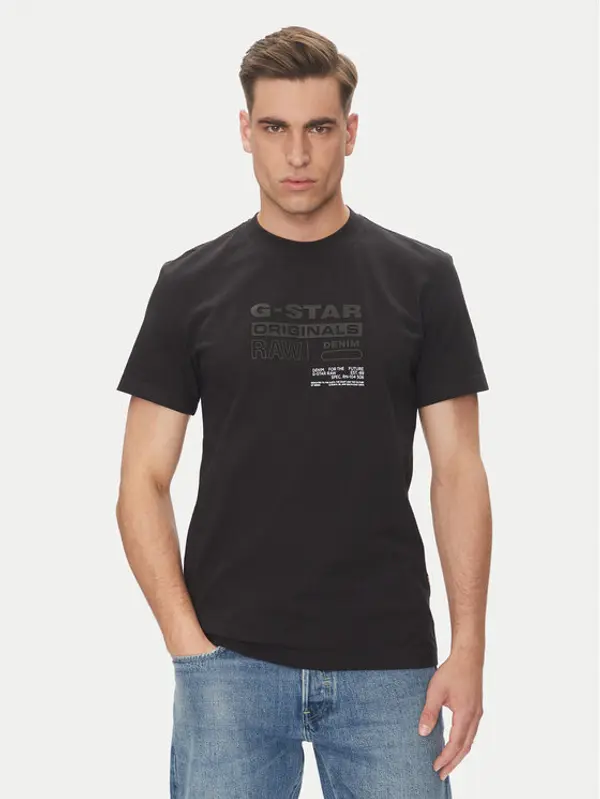 G-Star Raw G-Star Raw T-shirt Originals D26044-C336 Crna Regular Fit