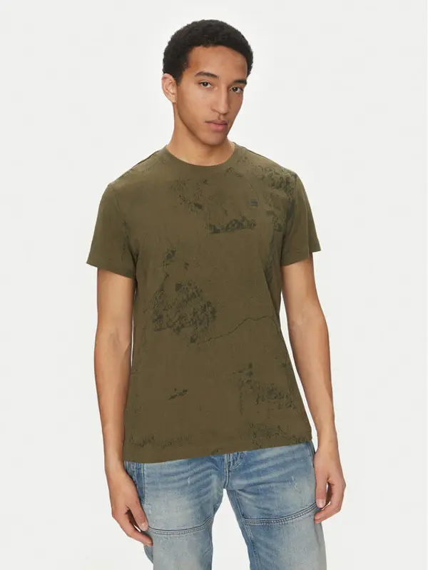 G-Star Raw G-Star Raw T-shirt Wash D25973-C338 H343 Zelena Regular Fit