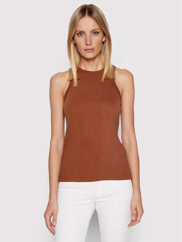 G-Star Raw G-Star Raw Top Engineered Rib D19323-C678-C740 Smeđa Slim Fit