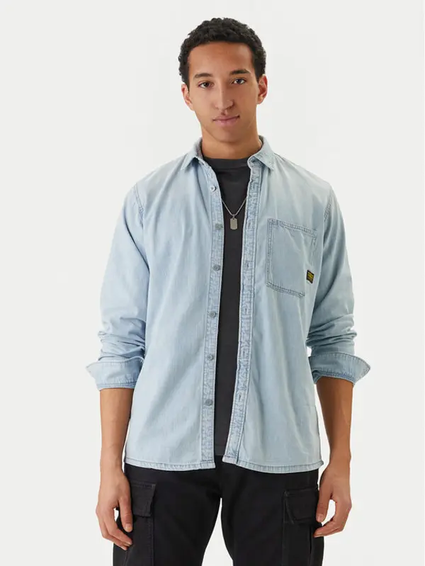 G-Star Raw G-Star Raw traper košulja D27083-D252 Svijetloplava Regular Fit