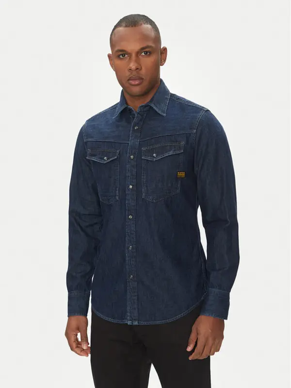 G-Star Raw G-Star Raw traper košulja Dakota D23616-D252 Tamnoplava Slim Fit