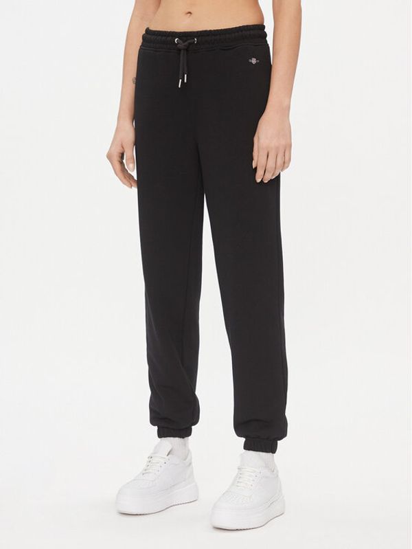 Gant Gant Donji dio trenerke Rel Shield 4204921 Crna Relaxed Fit