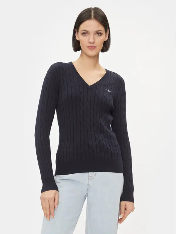 Gant Gant Džemper 4800101 Tamnoplava Slim Fit